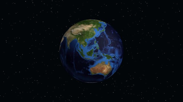 Animated Zoom from Outer Space to Valletta Malta on Planet Earth