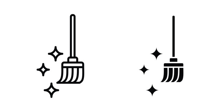 Cleaning service icon editable designs collection. black and white icons