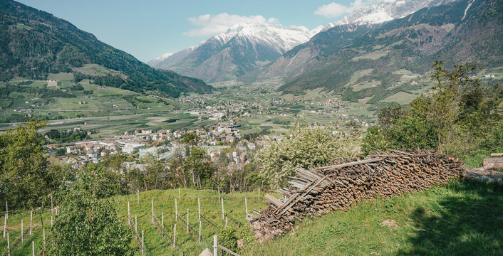 Aussicht auf Algund in S&uuml;dtirol