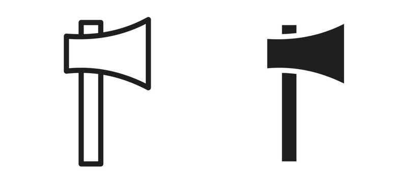 Axe icon symbol, black style vector icons pack