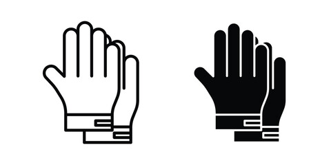 Obraz premium Gloves icon editable designs collection. black and white icons