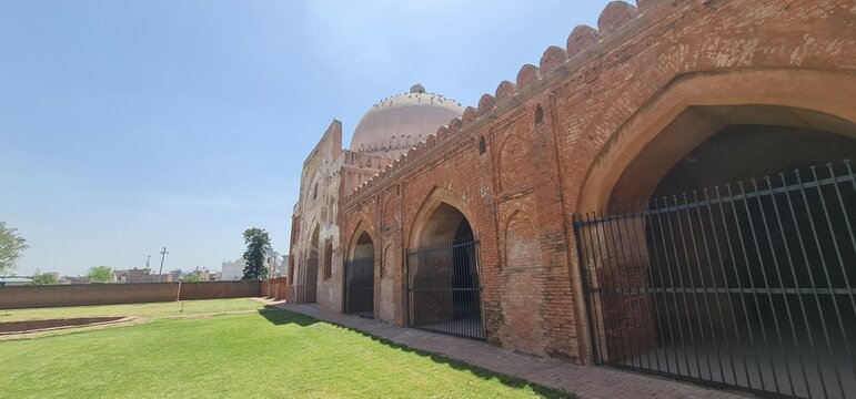 Ancient Mughal Architecture of Kabuli Bagh Mosque Built by Emperor Babur in Panipat Haryana India