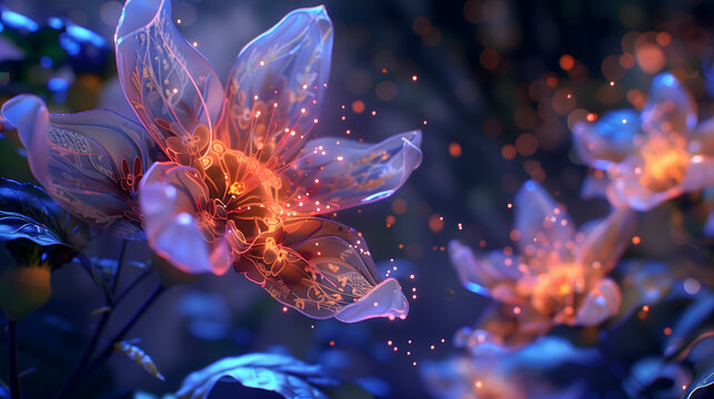 5K Ultra HD Vibrant Purple Wildflowers with Soft Blurred Forest Background