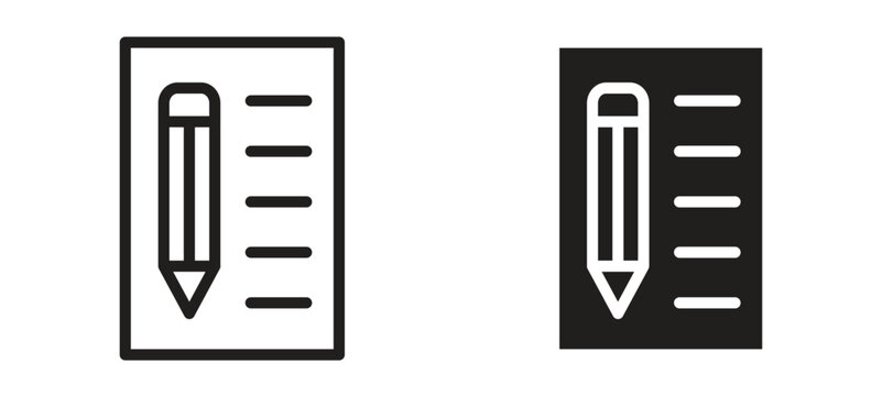 Declarations icon symbol, black style vector icons pack