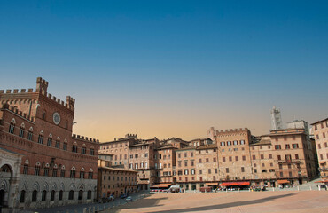 Obraz premium Piazza del Campo in Siena, one of the most famous medieval squares