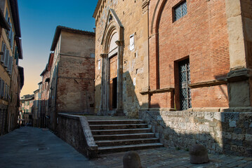 Obraz premium This image portrays the Church of San Pietro alla Magione located in Siena.