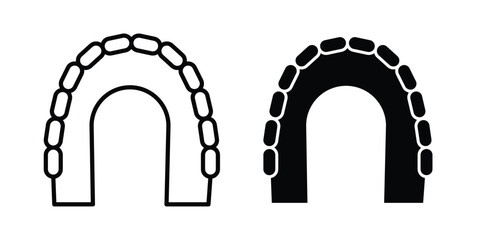 Maxilla icon editable designs collection. black and white icons © Annimo