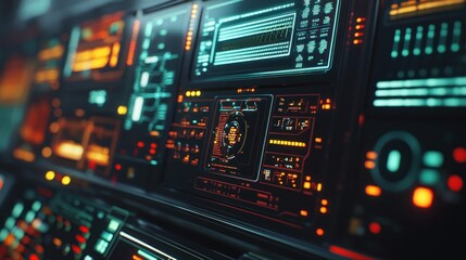 Fototapeta premium Futuristic control panel