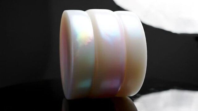 Iridescent opal gemstone macro shots.