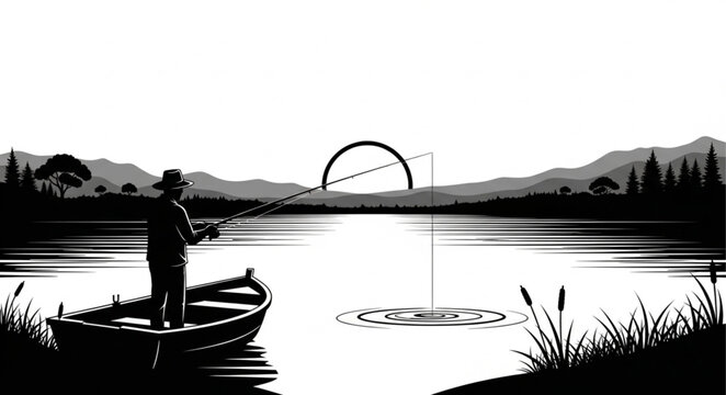 fishing boat on the river