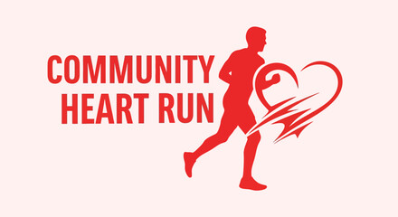 Obraz premium Community Heart Run: A Vibrant Visual Depiction Of Community Engagement And Cardiovascular Health