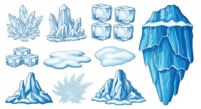 icicles on a blue background