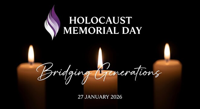 Holocaust memorial day remembrance honoring victims and bridging generations with candles