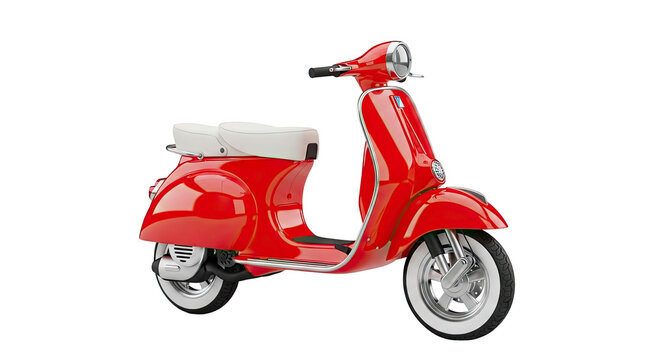 Classic Red Vespa Scooter
