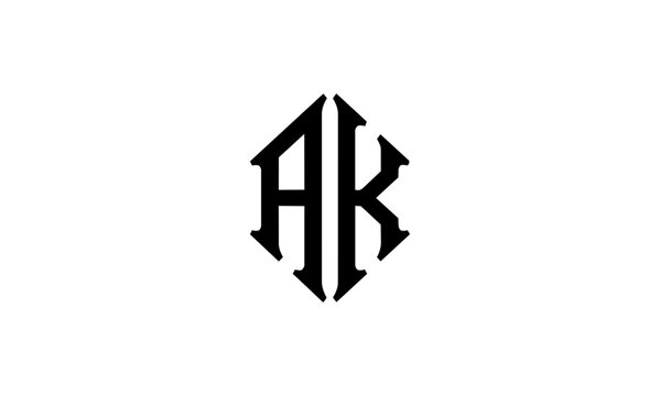 AK initial letters logo or AK monogram