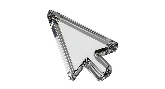 A shiny crystal arrow pointing to the right