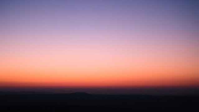 completeness. Serene twilight landscape with soft gradient sky, minimalistic natural scenery. travel magazines, destination branding, designed for outdoor magazines and nature guides.