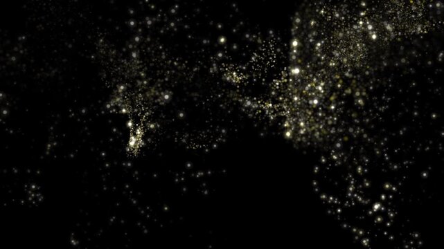 Golden Christmas Glitter Sparkle Trail Loop Alpha Channel