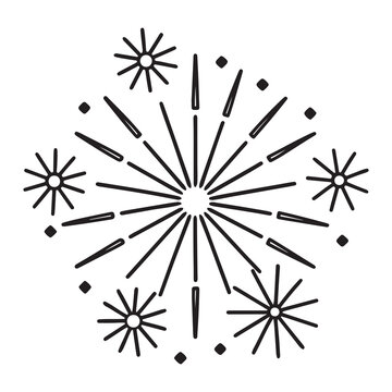 Fireworks explosion icon fireworks explosion icon with lines and stars radiating from center in circular motion  fireworks