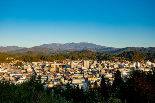 Takayama, Japan. City view from Sky Park