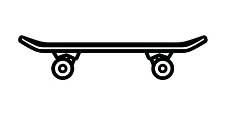 black skateboard icon with wheel © Freelancer