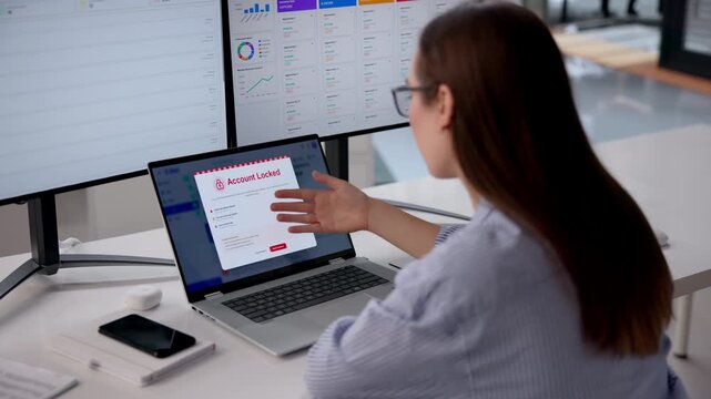 Woman Stressed By Seeing Account Locked Message While
