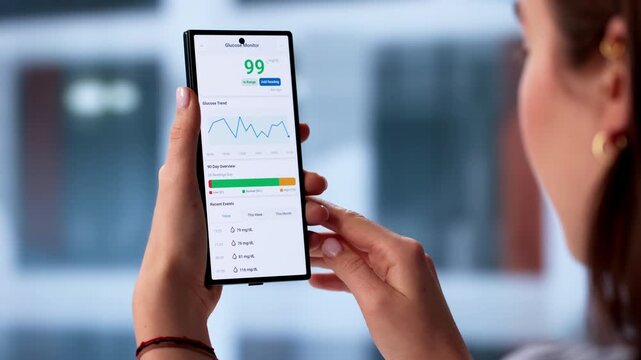 Young Woman Testing Blood Sugar Levels