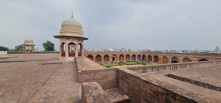 Historical Architectural View of Sheikh Chilli Tomb Pavilions with Arches in Kurukshetra Haryana India