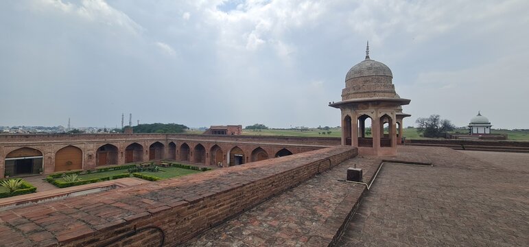 Historical Architectural View of Sheikh Chilli Tomb Pavilions with Arches in Kurukshetra Haryana India