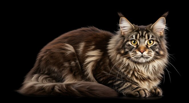 Majestic Maine Coon: Dark Elegance in a Portrait