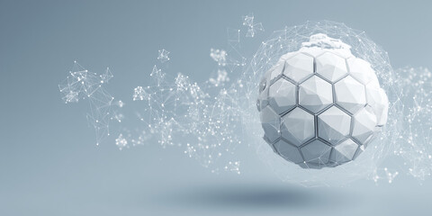 Fototapeta premium a blue and white background with lines connecting the earth globe, representing global network connection technology