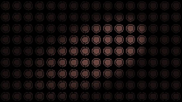 Retro abstract stylized backdrop with stage lighting circle for empty space title background. Mosaic pattern