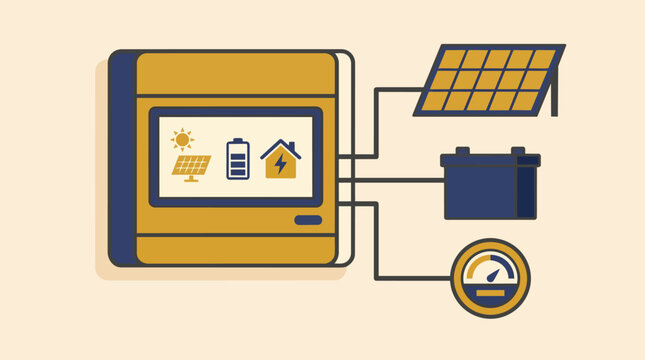 Solar Power System With Battery Controller And Monitor