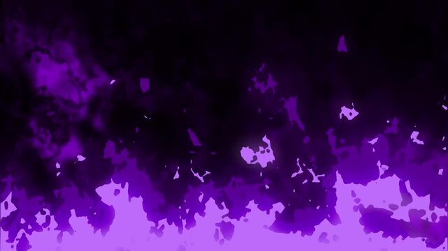 アニメ調燃え盛る紫の炎のアニメーション動画