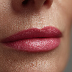 Fototapeta premium Close-up of lips with pink lipstick