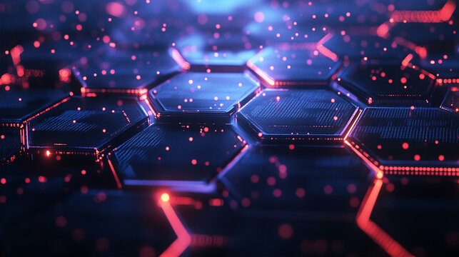 Abstract Digital Data Shield Concept