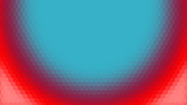 background design with blue and red gradient hexagon pattern surface.gradient with inverted semicircular shape 