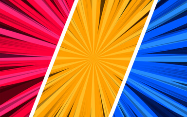 Fototapeta premium Colorful comic pop art background in retro style