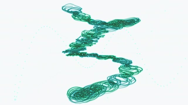 complex, chiral protein macromolecule rhythmically expands and contracts in a bright clinical void, engineered as a perfectly seamless loop of harmonic vibration. Ideal for VJ loops, scientific 