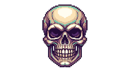Obraz premium Pixel Art Skull Graphic Design Element.