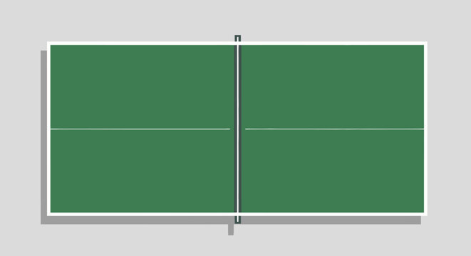 a green ping pong table top.