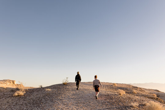 Brother's Walking up Hill at Font's Point in Borrego Springs, CA