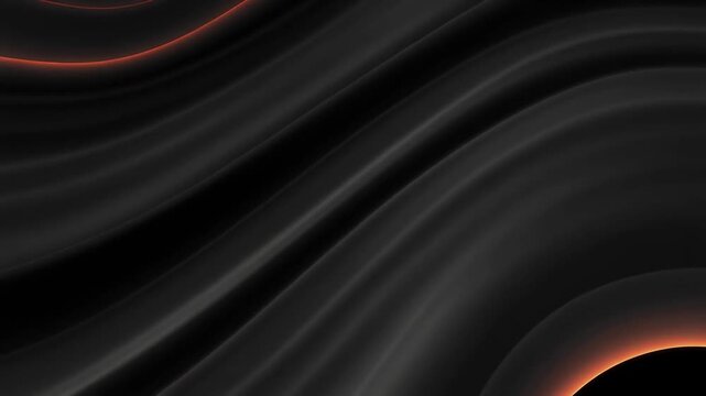 Charcoal Black Grain with Slow-Moving Gradient Ribbons &ndash; Fluid Displacement Distortion, Soft Abstract Motion, Cinematic Visual Loop, Modern Texture Design