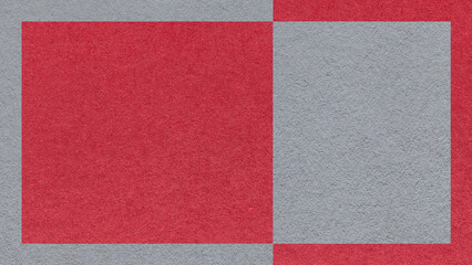 Fototapeta premium Textured gray, dark red paper background with frame and geometric panel. Template for presentation with copy space