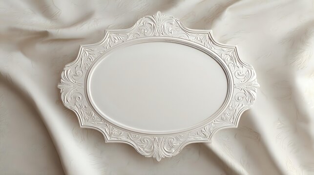 Luxury invitation frame with embossed border effect ivory background subtle shadows refined lighting classic elegance