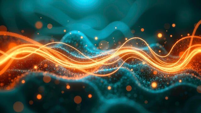 Golden Light Waves on Dark Surface