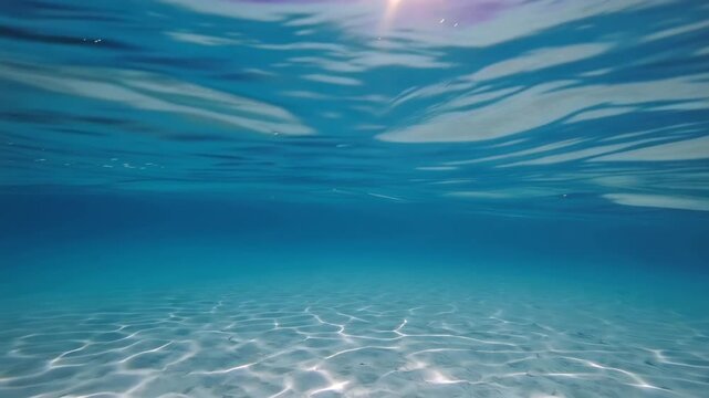 海中から見上げる青のグラデーションを均質な背景で記録