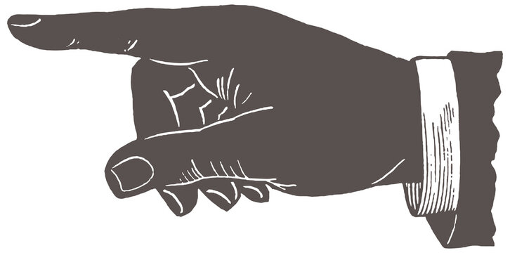 Bold Silhouette Pointer Hand