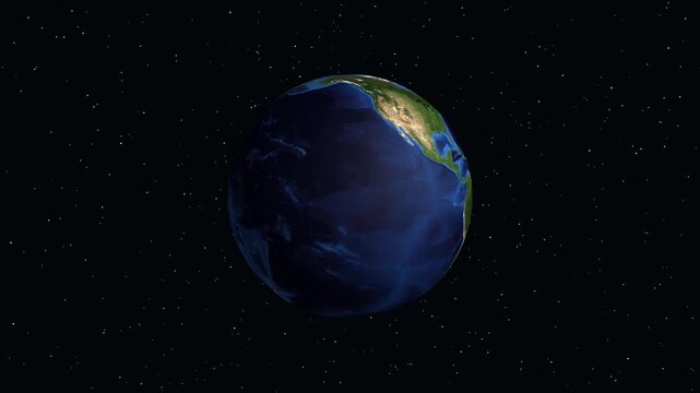 Earth Zoom Animation Rotating from Space to Brooklyn United States