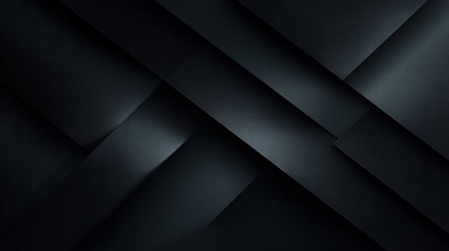 Minimalist Black Diagonal Layered Paper Background, Elegant Soft Shadow Smooth Geometric Fold Premium Luxury Abstract Backdrop